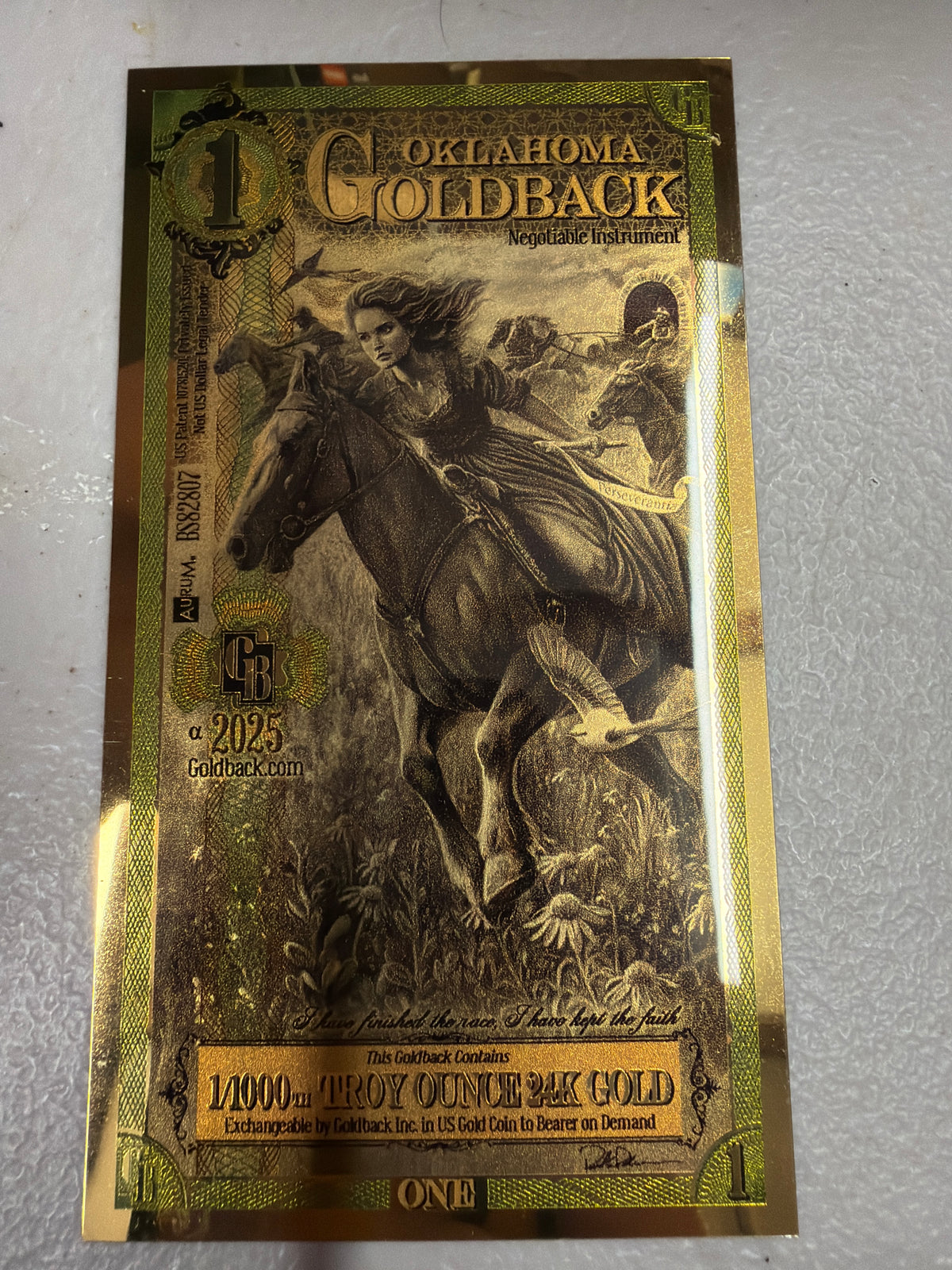 Oklahoma 1 Gold bak