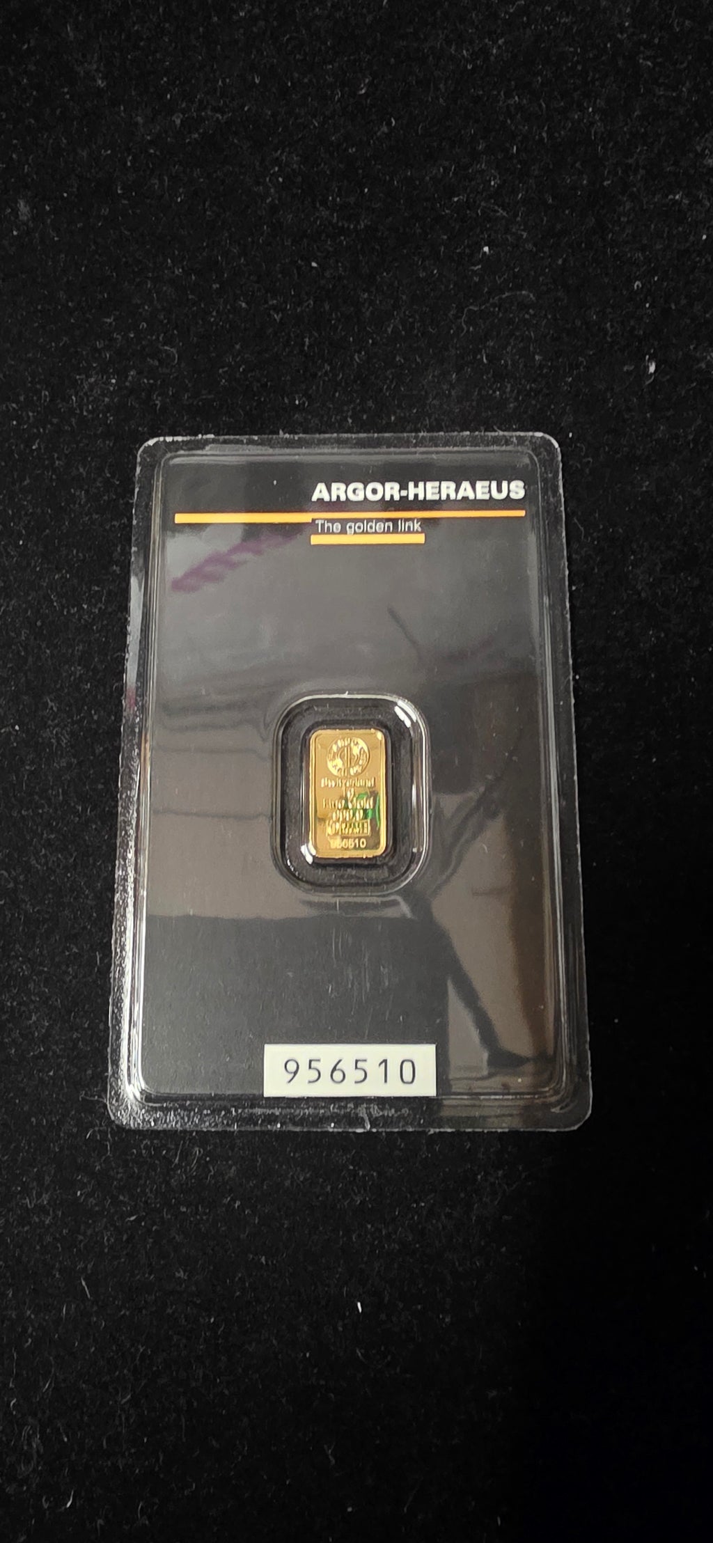 Gold Bar Argor-Heraeus 1 g Gold