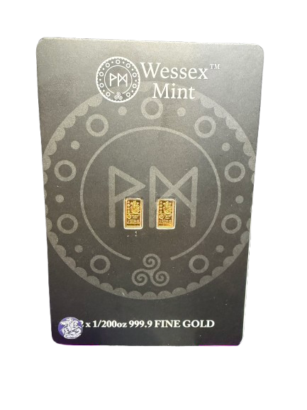 2x 1/200th Gold Wessex Mint “George & the Dragon” Bars (24k Gold)