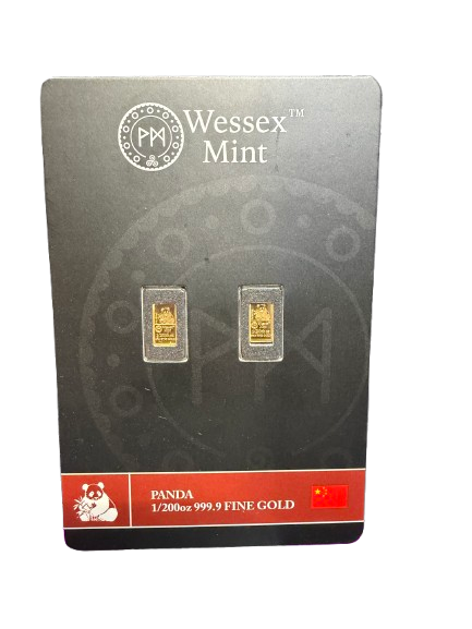 2x 1/200th Gold Wessex Mint “Panda” Bars (24k Gold)