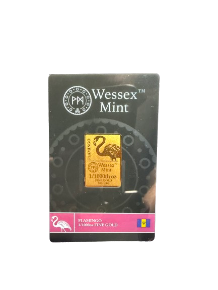 1/1000th Gold Wessex Mint “Flamingo” Note (24k Gold)