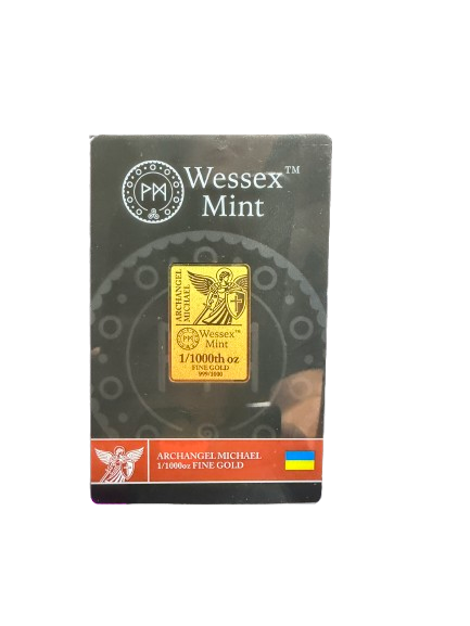 1/1000th Gold Wessex Mint “Archangel Michael” Note (24k Gold)