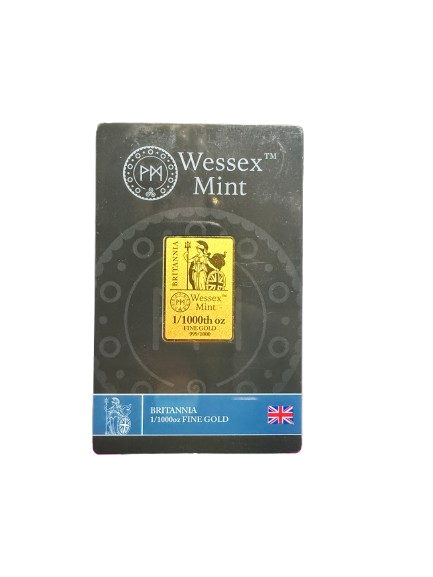 1/1000th Gold Wessex Mint “Britannia” Note (24k Gold)
