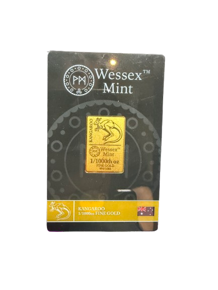 1/1000th Gold Wessex Mint “Kangaroo” Note (24k Gold)