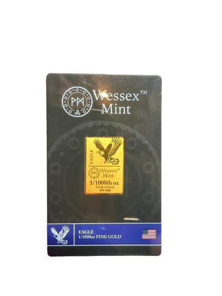 1/1000th Gold Wessex Mint “Eagle” Note (24k Gold)