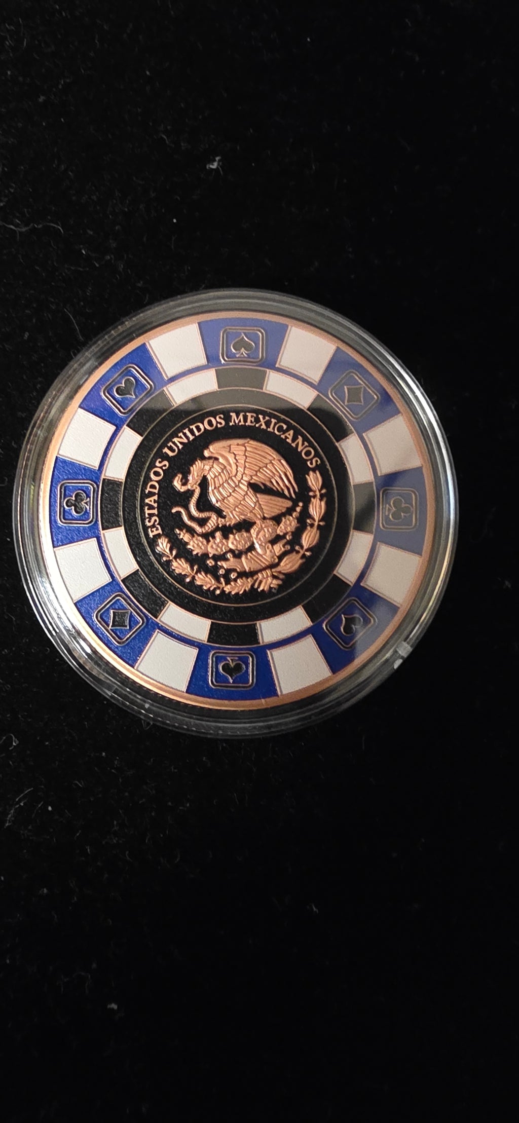 Blue Poker chip