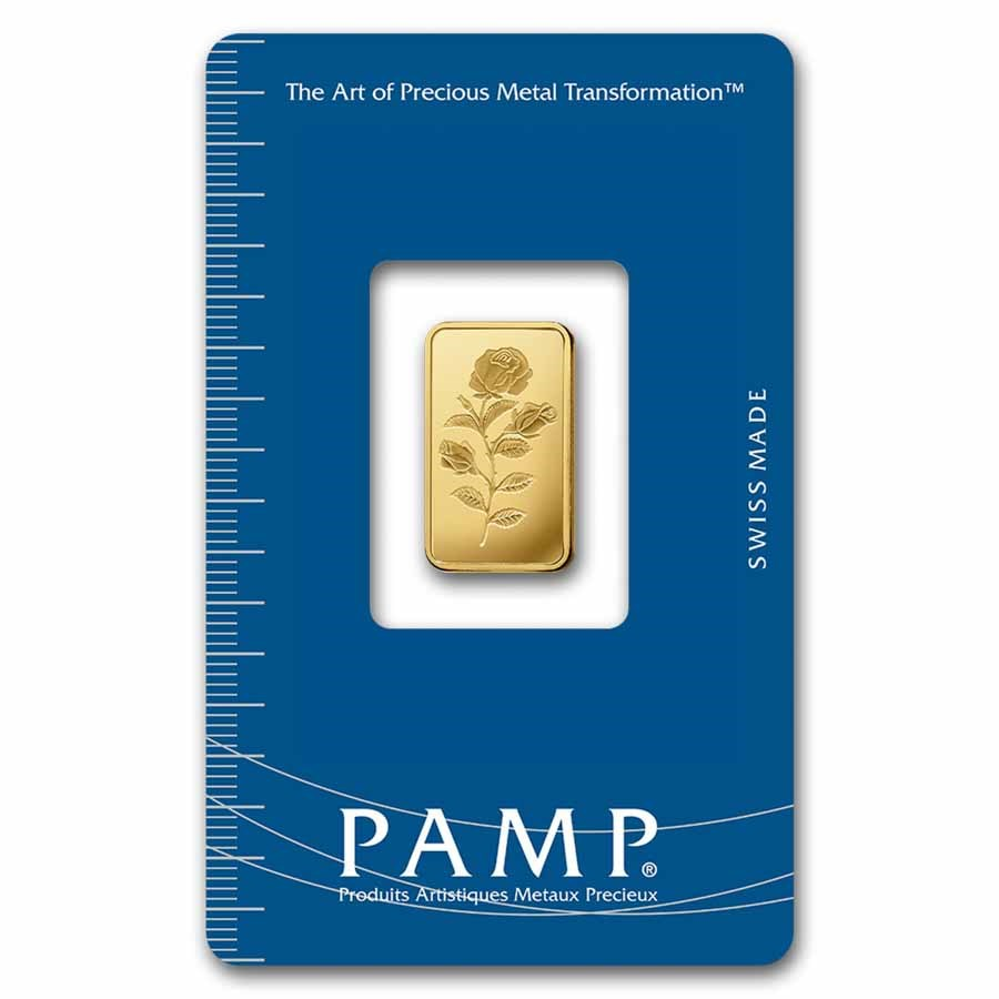 2.5 gram Gold Bar PAMP Suisse Rosa
