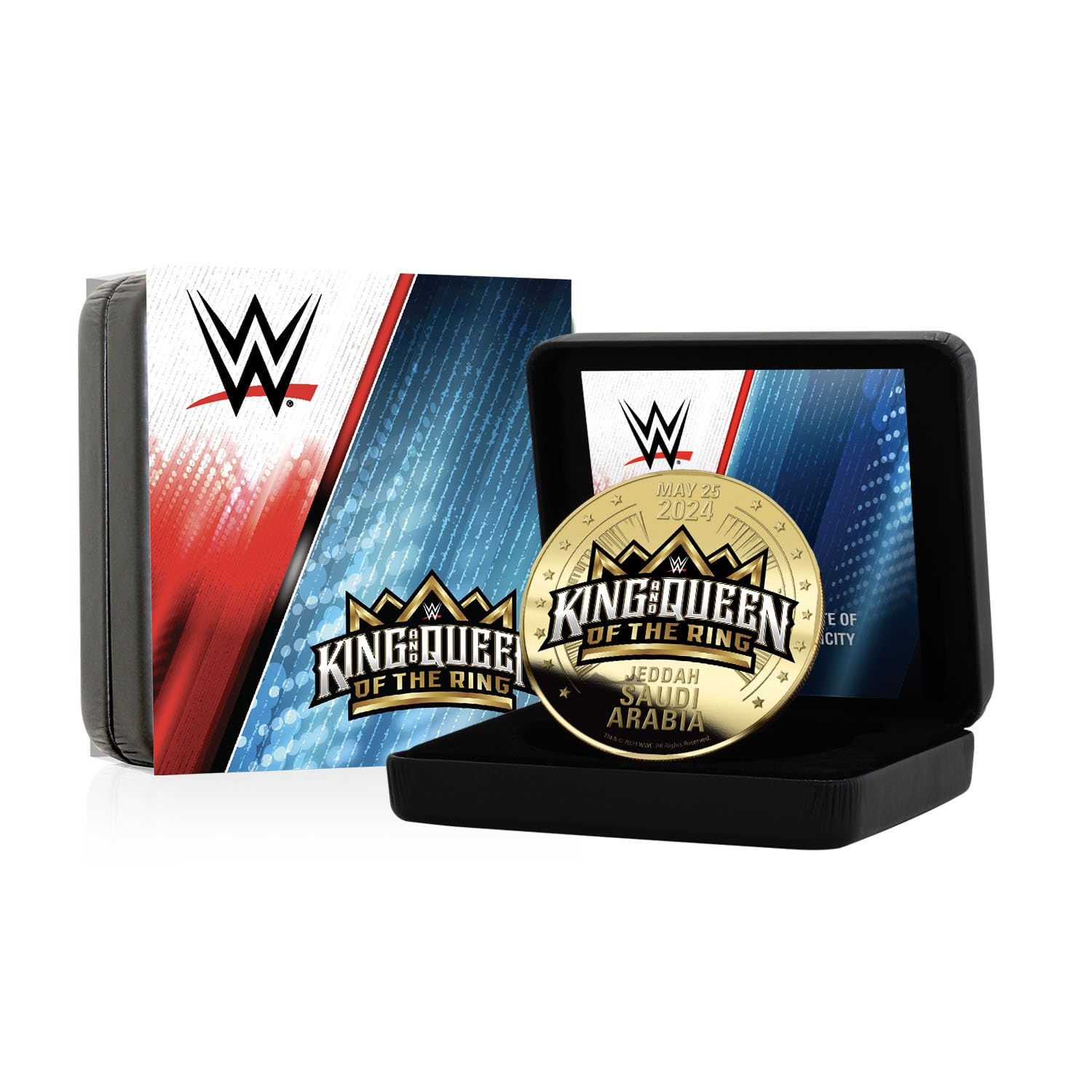 WWE King and Queen of the ring 2024 - 24 Carat Gold Plated Commemorative Coin
