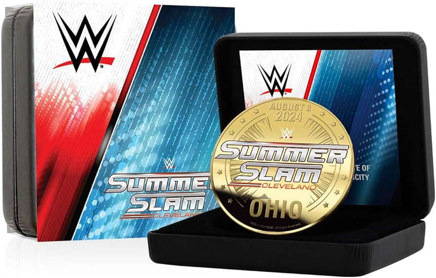 WWE Summer slam 2024 - 24 Carat Gold Plated Commemorative Coin