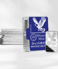 24 x 1g Wessex Mint “Eagle” Silver Bars (.999 Fine Silver)