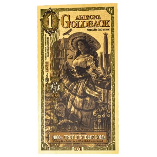 1 Arizona Goldback (24k Gold Note)